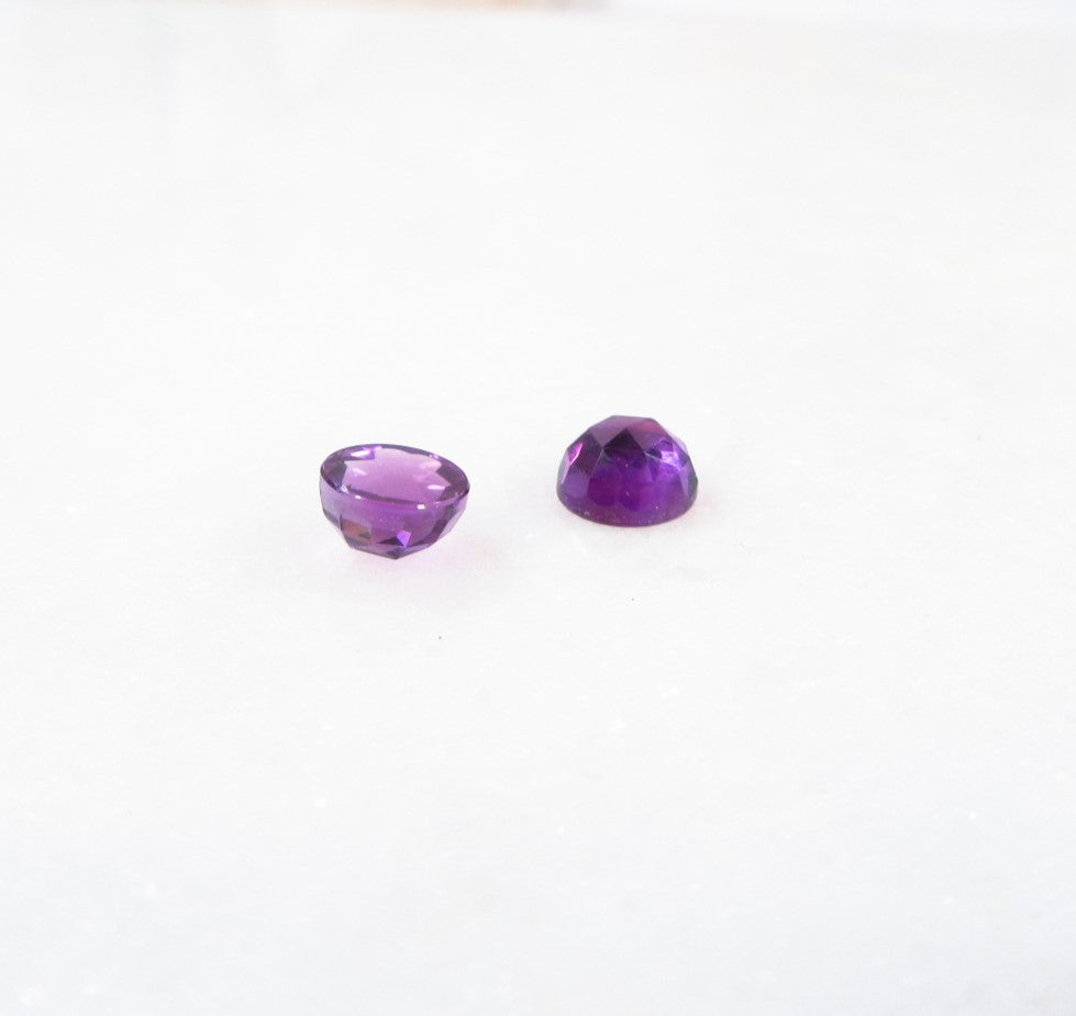 amethyst gemstone round faceted