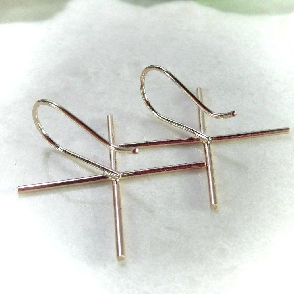 Raw Gemstone Earring Settings - French Ear Wire, 4 Prong, Choice Of Metals