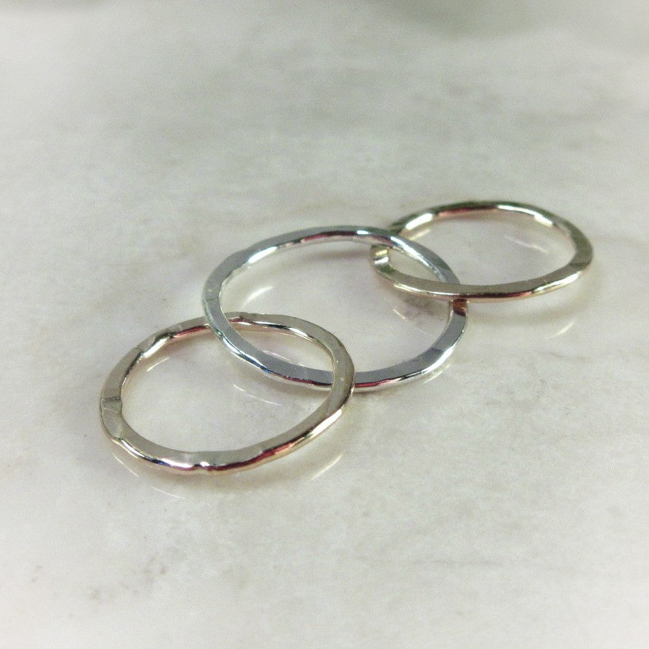 Links - Triple, 10/12/10mm, 1mm, Gold, Silver, Gold Choose Your Metal