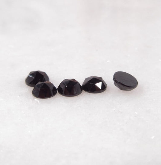 Black Spinel Faceted  Gemstone Natural Choose Your Size