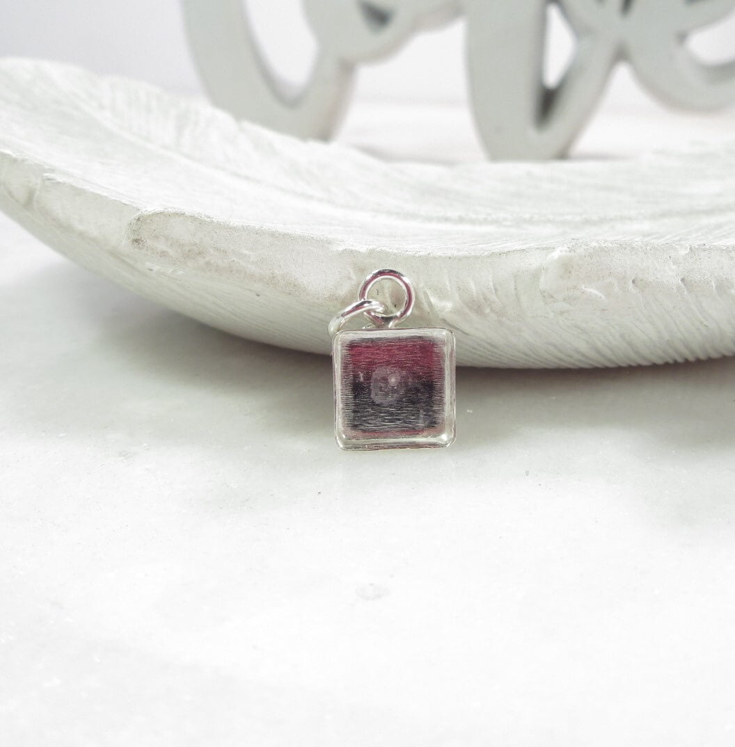 square bezel cup pendant