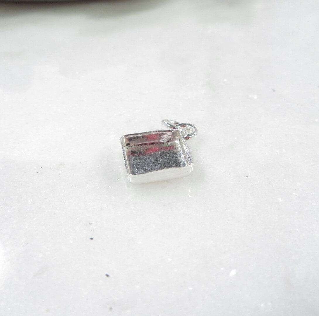 Bezel Cup Pendant - Square On Angle, Choose Your Cup Size