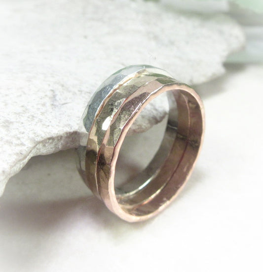 Ring Blanks - 2mm, Hammered, Choose Your Metal and Size