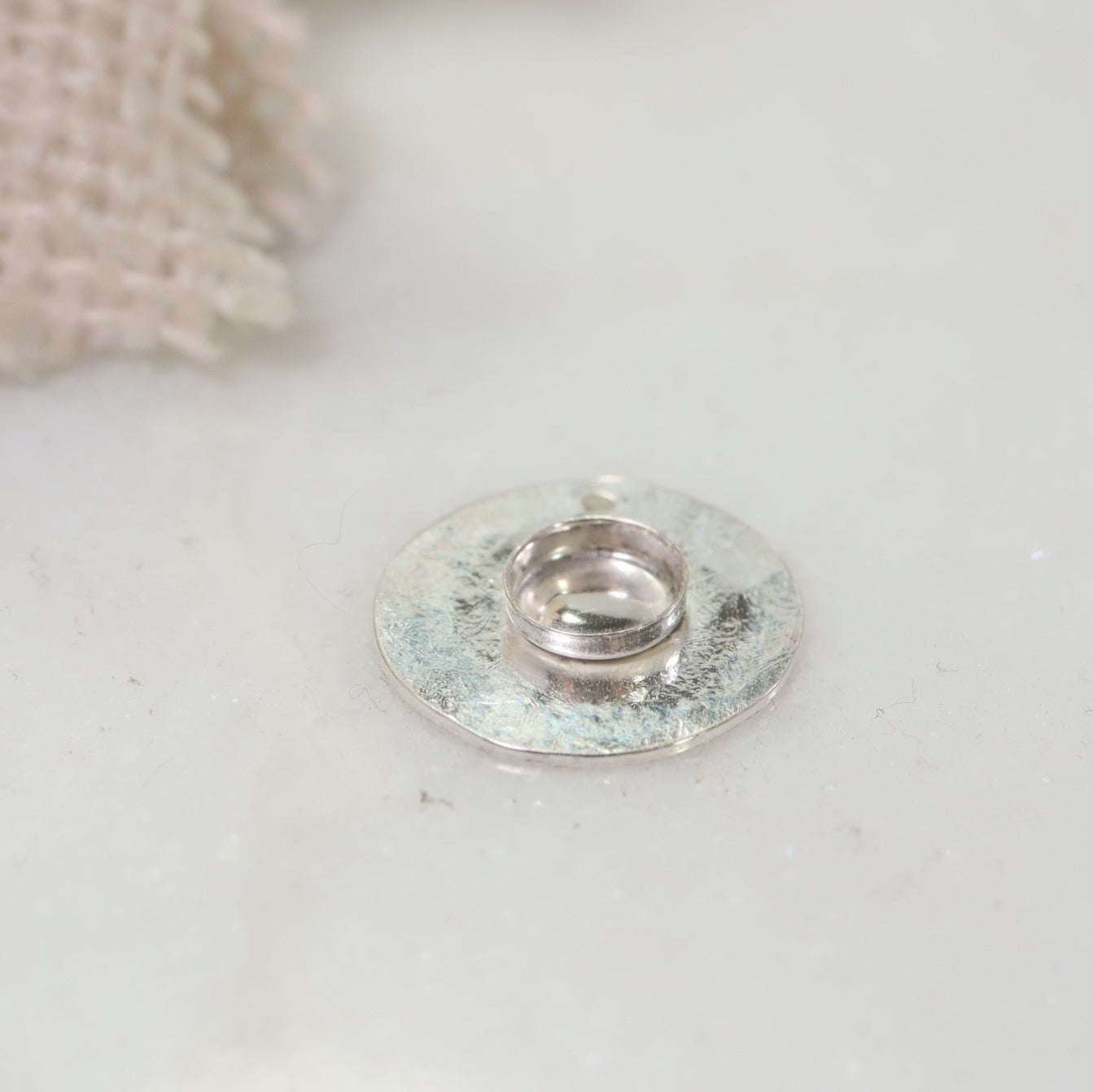 5mm cup on bezel cup pendant