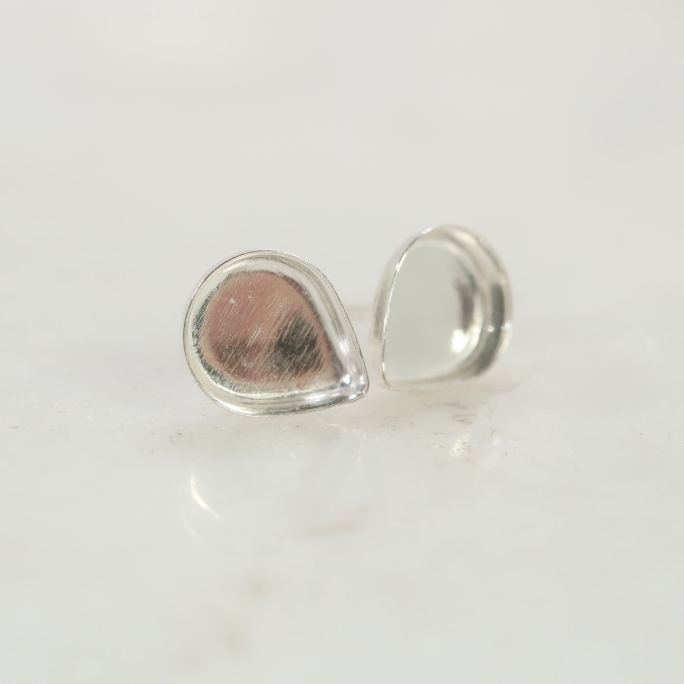 pear stud earring settings