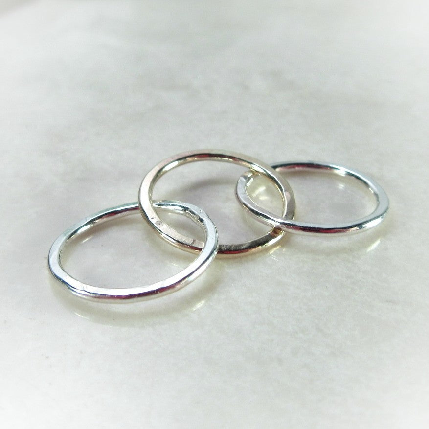 Links - Triple, 10/12/10mm, 1mm, Silver, Gold, Silver Choose Your Metal